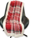 Red check fur Blanket- for baby/toddler