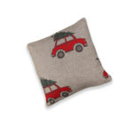 Grey cushion with red car- for baby/kids