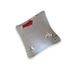Grey cushion with dog lalala- for baby/kids