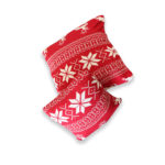Red cushion with snow design- for baby/kids