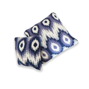 Blue cushion with zigzag print- for baby/kids