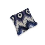 Blue cushion with zigzag print- for baby/kids